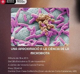 Una aproximación a la ciencia de la microbiota. Centro Cívico Casa Golferichs. Ayuntamiento de Barcelona. Del 28/10 al 11/11